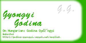 gyongyi godina business card